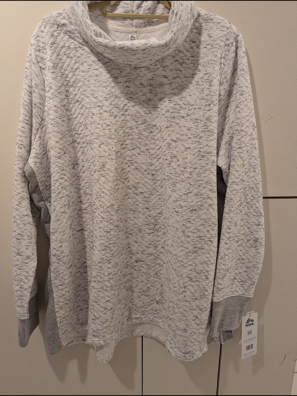 NWT RBX White Heathered Active Pullover 2X - Picture 2 of 7